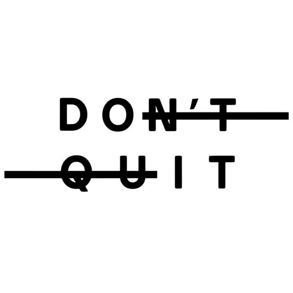 Momihoom Motivational "Don't Quit" Wall Sticker for Home and Office Decor