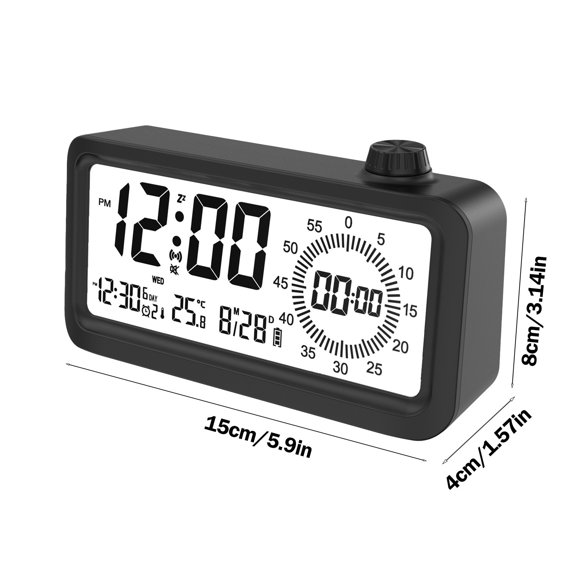 Momihoom Multi-Function Digital Alarm Clock with Countdown Timer, Temperature Display and Snooze for Home and Office