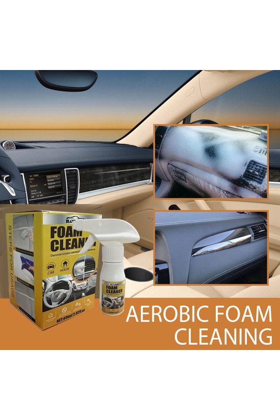 Momihoom Multi Purpose Foam Cleaner All-round Master Foam Cleaner Glazing Decontamination And Cleaning Of The Interior Of The Dashboard 60ml+sponge