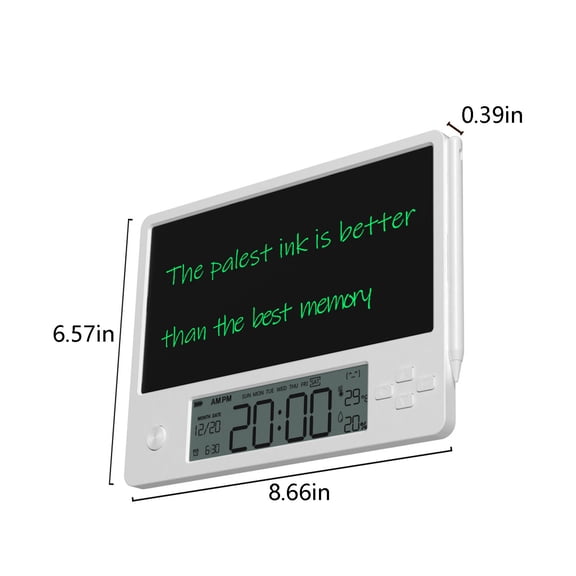 Momihoom Multifunctional Desktop LCD Writing Tablet with Electronic Calendar, Clock, Alarm, and Temperature Display