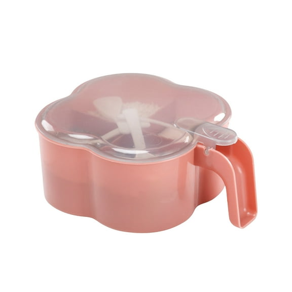 Momihoom Multifunctional Flower-Shaped Seasoning Storage Container with Built-in Spoon and Pour Spout, Kitchen Spice Organizer for Salt, Pepper, and Herbs