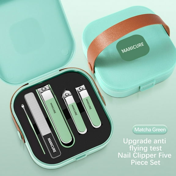 Momihoom Nail Clippers Set Stainless Steel Professional Grooming Kits, Fingernail and Toenail Clipper Cutters with Travel Case Nail Care Tools Manicure Pedicure Kit