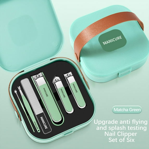 Momihoom Nail Clippers Set Stainless Steel Professional Grooming Kits, Fingernail and Toenail Clipper Cutters with Travel Case Nail Care Tools Manicure Pedicure Kit