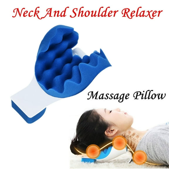 Momihoom Neck and Shoulder Relaxer, Cervical Traction Device for TMJ Pain Relief and Cervical Spine Alignment, Chiropractic Pillow Neck Stretcher