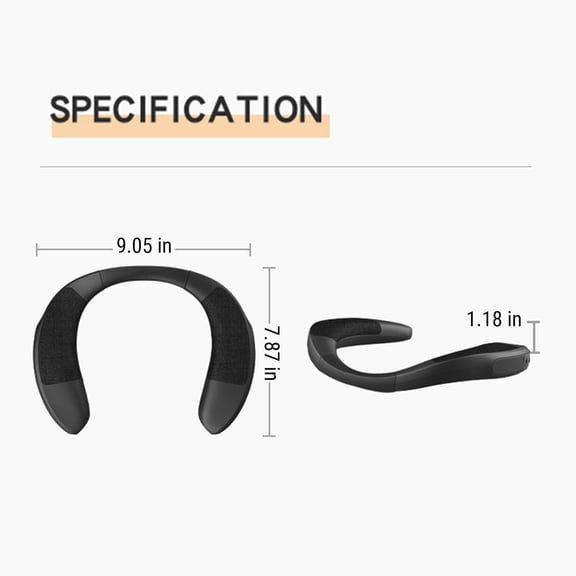 Momihoom Neckband Wearable Bluetooth Speaker with True 3D Stereo Sound, IPX4, and 12-Hour Battery