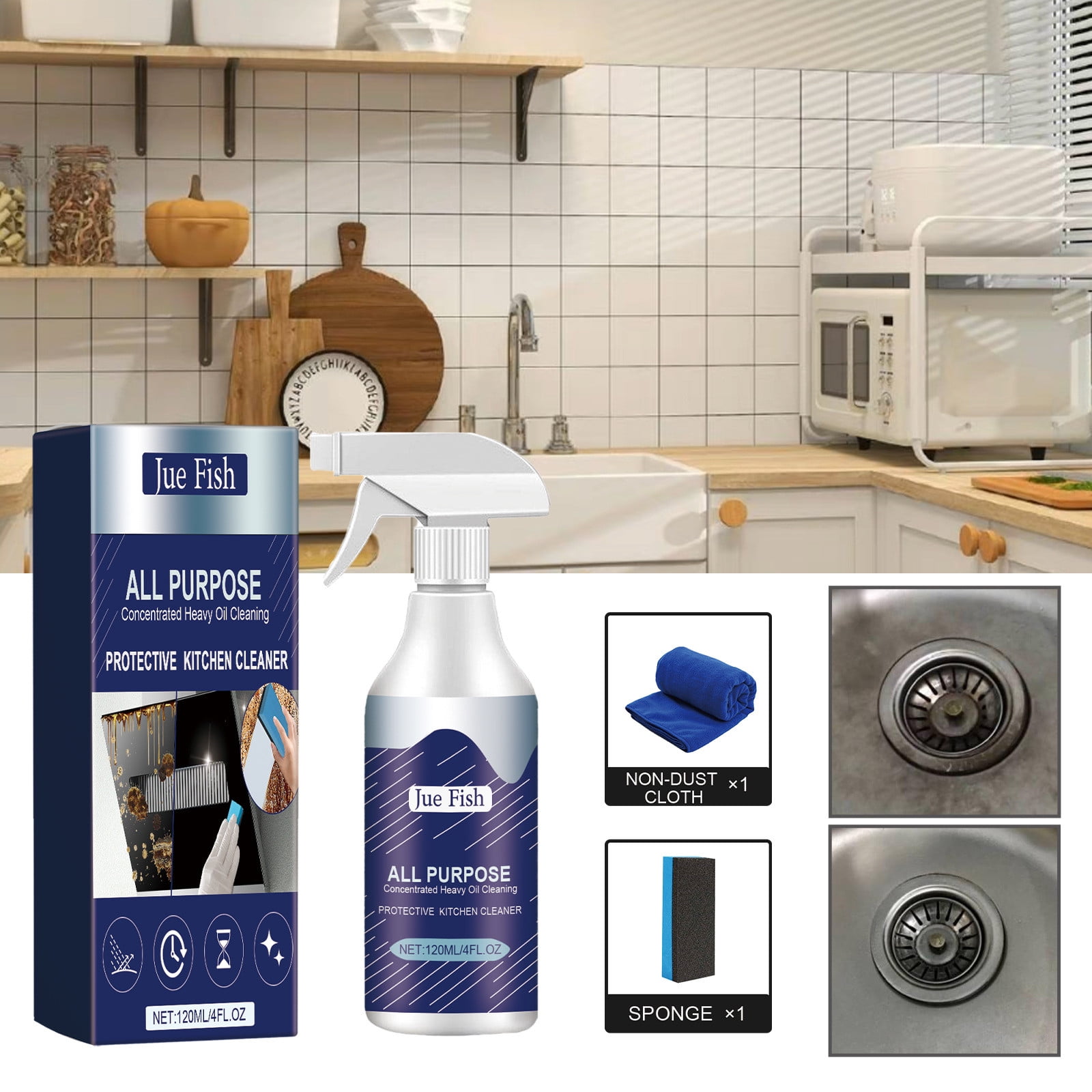 Momihoom New Allpurpose Kitchen Pots and Pan Cleaner, Kitchen Bubble