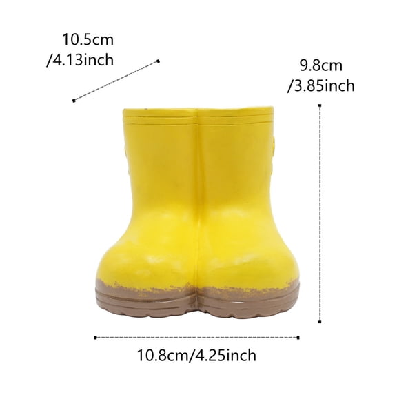 Momihoom Novelty Rain Boot Shaped Resin Decorative Planter for Succulents