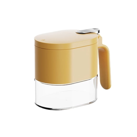 Momihoom One-Touch Press Kitchen Storage Container with Transparent Base, Ergonomic Handle for Seasonings and Pantry Organization