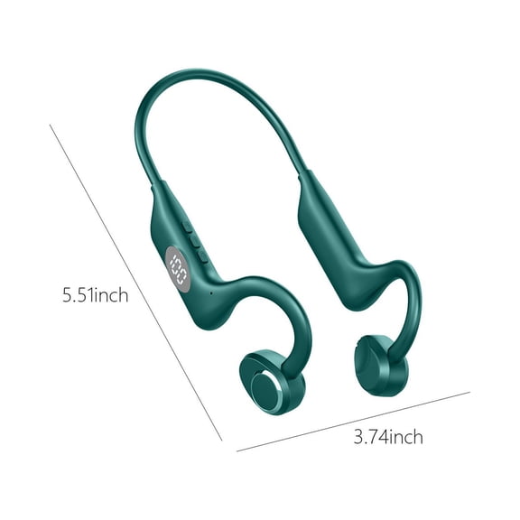 Momihoom Open-Ear Bone Conduction Sports Headphones with Bluetooth 5.2, Mic, and IPX5 Waterproof