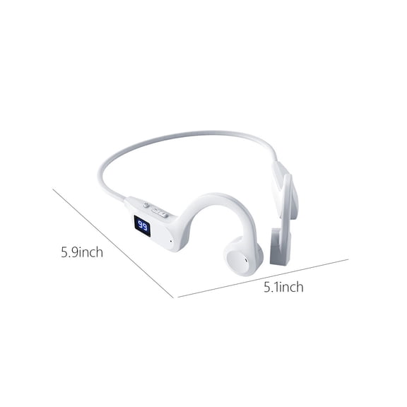 Momihoom Open-Ear Bone Conduction Sports Headphones with Mic, 8-Hour Battery, and IPX8 Waterproof