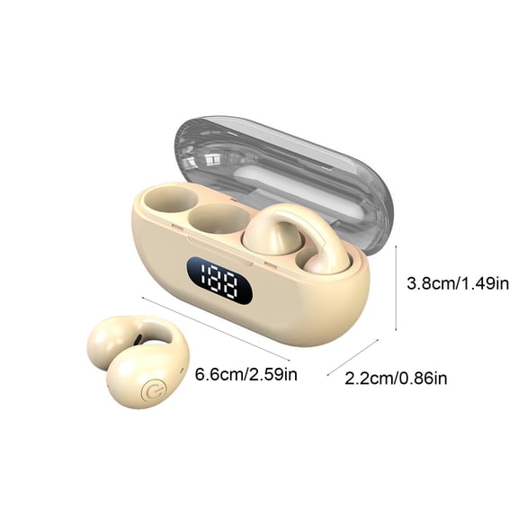 Momihoom Open-Ear Skeleton Conduction Wireless Headphones with Charging Case, IPX6 Waterproof for Running and Driving