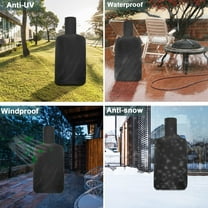 Momihoom Pizza Oven Cover, Outdoor Waterproof Protective Cover Heavy Duty Oxford Charcoal Fired Bread Oven BBQ Smoker Grill