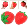 thumbnail image 1 of Momihoom Plastic Artificial Red Strawberries Fake Lifelike Simulation Realistic Strawberry Artificial Fruits Decoration Photography Prop for Home Kitchen Decoration, 1 of 9