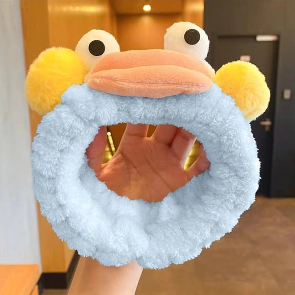 Momihoom PCartoon Headbands , Funny Elastic Makeup Hair Bands, Cute Soft Fluffy Spa Headbands for Washing Face, Skincare, and Bath