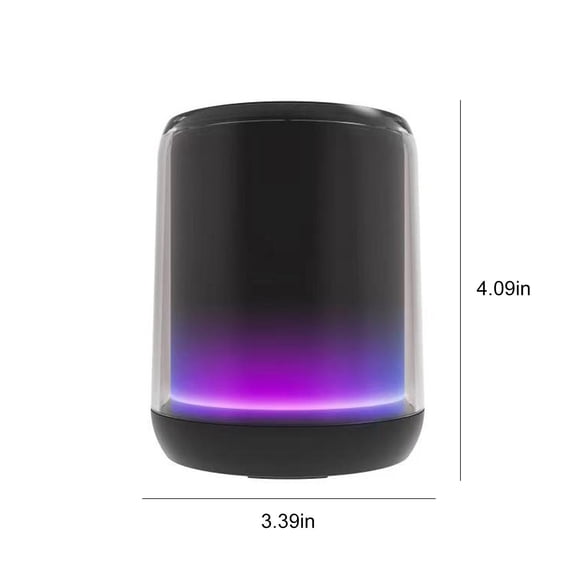 Momihoom Portable Bluetooth Speaker with Colorful Atmosphere Lights, 5W Bass, and 360° Surround Sound