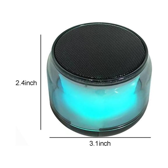 Momihoom Portable Bluetooth Speaker with Colorful Streamer Lights, 360° Surround Sound, 5W Subwoofer, and 6-Hour Playtime