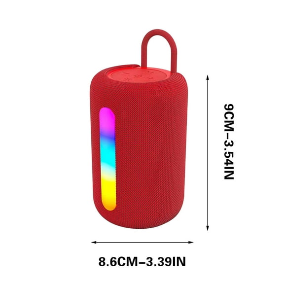 Momihoom Portable Bluetooth Speaker with Dynamic RGB Light Strip, Wireless Audio for Outdoor, Home, and Travel Use