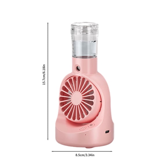 Momihoom Portable Handheld Misting Fan, Personal Cooling Device with Fine Mist Spray, Rechargeable Mini Fan for Travel, Outdoor & Desk Use
