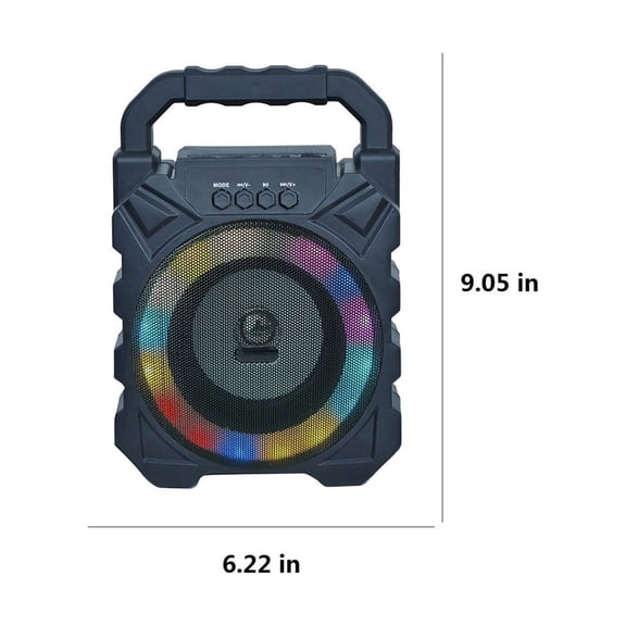 Momihoom Portable Wireless Bluetooth Speaker with Colorful LED Lights, Bluetooth 5.0, and Multi-Connection Options