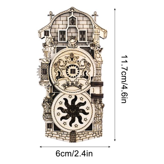 Momihoom Prague Astronomical Clock Inspired Decorative Wall Art, Intricate Historical Replica for Home and Office Accents