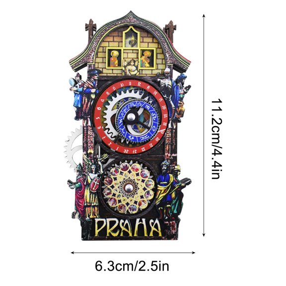 Momihoom Prague Astronomical Clock Inspired Decorative Wall Art, Intricate Historical Replica for Home and Office Accents