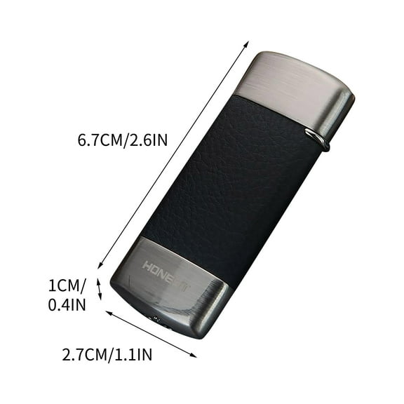 Momihoom Premium HONEST Metal Lighter with Leather Texture, Sleek Refillable Pocket Lighter for Daily Use