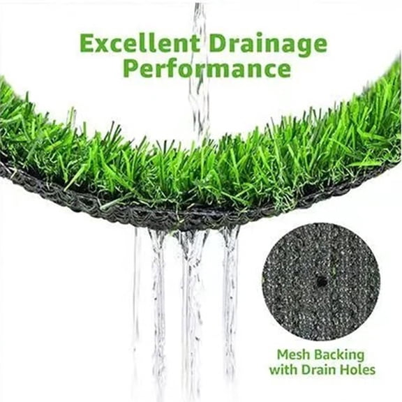 Momihoom Premium Mesh-Backed Artificial Grass Mat with Drainage Design