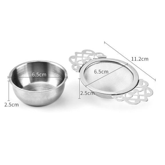 Momihoom Premium Stainless Steel Tea Filter Set with Matching Infusion Cup