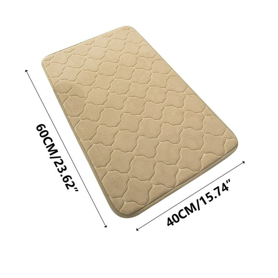 Momihoom Quilted Memory Foam Bath Mat, Non-Slip Absorbent Soft Floor Rug for Bathroom and Home Decor