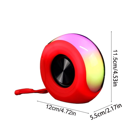 Momihoom RGB Colorful Portable Bluetooth Speaker with Dynamic Lights, Long Battery, and Wide Sound