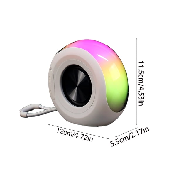 Momihoom RGB Colorful Portable Bluetooth Speaker with Dynamic Lights, Long Battery, and Wide Sound