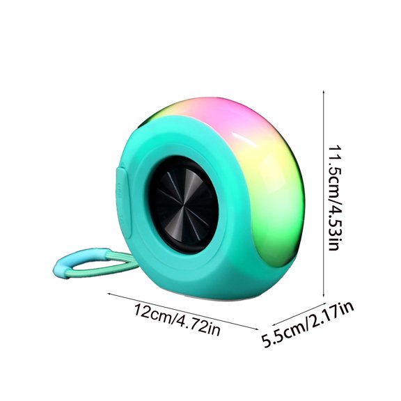 Momihoom RGB Colorful Portable Bluetooth Speaker with Dynamic Lights, Long Battery, and Wide Sound