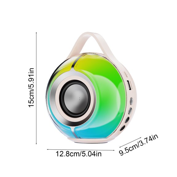 Momihoom RGB Light-Up Portable Bluetooth Speaker, High-Capacity Battery with Low Latency for Home and Outdoor