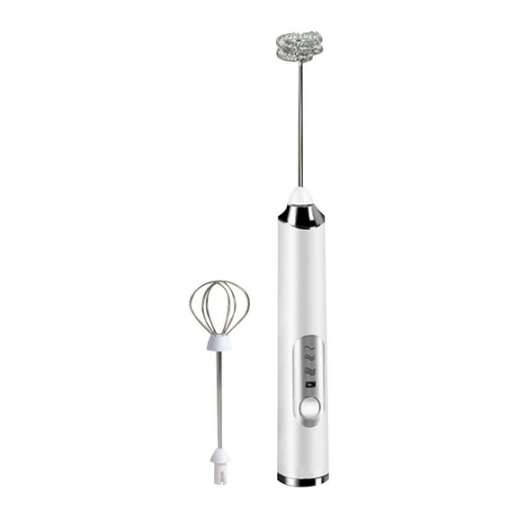 Momihoom Rechargeable Electric Milk Frother & Egg Whisk, Handheld Drink Mixer with Dual Interchangeable Attachments
