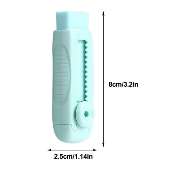 Momihoom Retractable Mechanical Eraser with Slide Mechanism, Precision Erasing Tool for Students and Artists