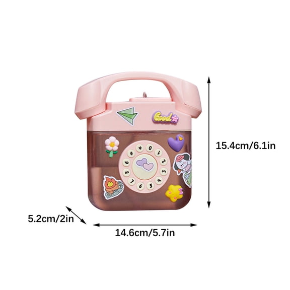 Momihoom Retro Telephone Shaped Piggy Bank with Cute Decorative Charms, Fun Savings Bank for Kids & Playful Home Decor