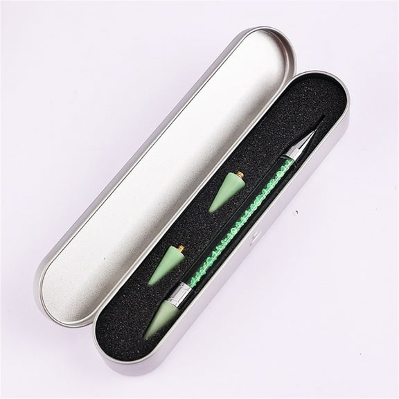 Momihoom Rhinestone Picker Tool Dotting Pen, Wax Pencil for Rhinestones with 2 Extra Tips, Crystal Gem Jewel Applicator, Rhinestone Tool for Crafting Bedazzling DIY Nail Art