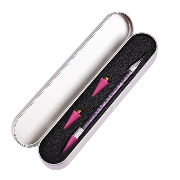 Momihoom Rhinestone Picker Tool Dotting Pen, Wax Pencil for Rhinestones with 2 Extra Tips, Crystal Gem Jewel Applicator, Rhinestone Tool for Crafting Bedazzling DIY Nail Art