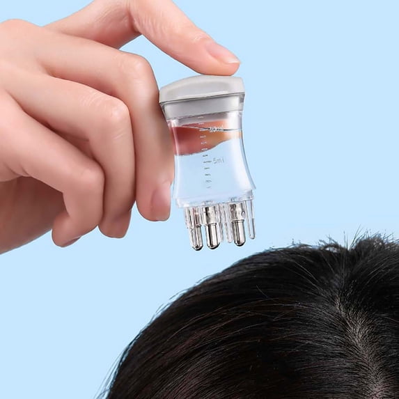 Momihoom Scalp Liquid Applicator | Oil Applicator Tool | Scalp Oiling Tool | Base Comb Applicator With Graduated Scale Hair Oil Comb Small Portable Liquid Comb Applicator