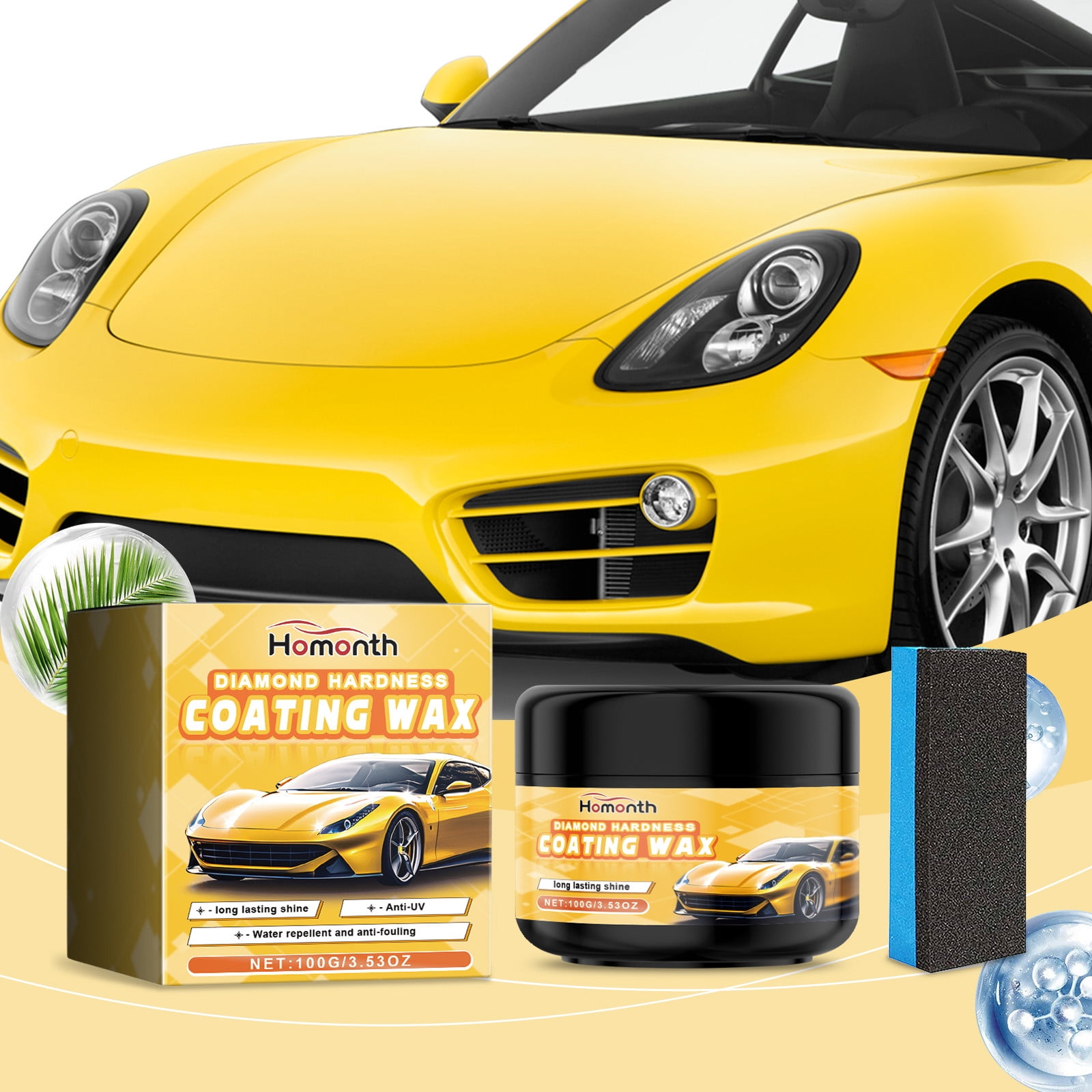 Momihoom Scratch Repair Wax for Car,Rubbing Compound for Car Scratches