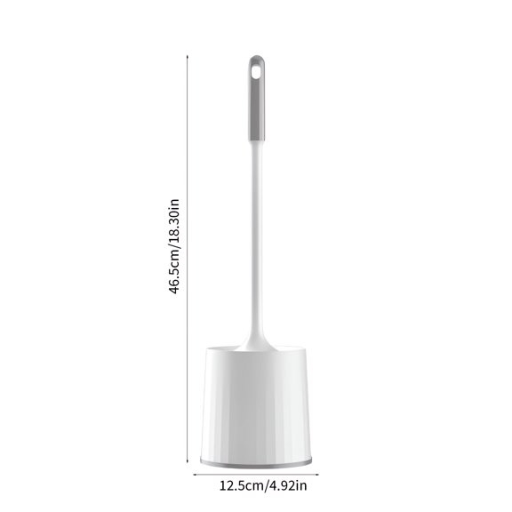 Momihoom Sleek Toilet Brush with Closed Holder, Hygienic Bathroom Cleaning Solution