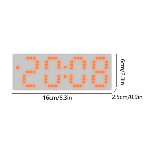 Momihoom Slim LED Digital Alarm Clock with Temperature Display, Modern Desktop and Wall-Mountable Clock