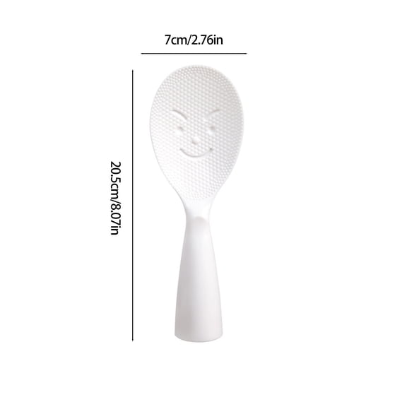 Momihoom Smiley Face Rice Scoop, Standable Non-Stick Serving Spoon for Rice Cooker
