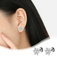 thumbnail image 1 of Momihoom Snowflake Screw Back Christmas Small Stud Earrings Sensitive Ears Minimalist Winter Flower Earring Surgical Stainless Steel Piercing Sleeper Studs Fashion Jewelry, 1 of 6