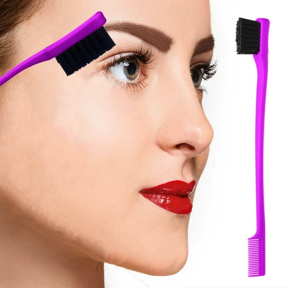 Momihoom Soft 'N Style Double Sided Edge Control Hair Brush Comb Combo Pack (4 Pack)