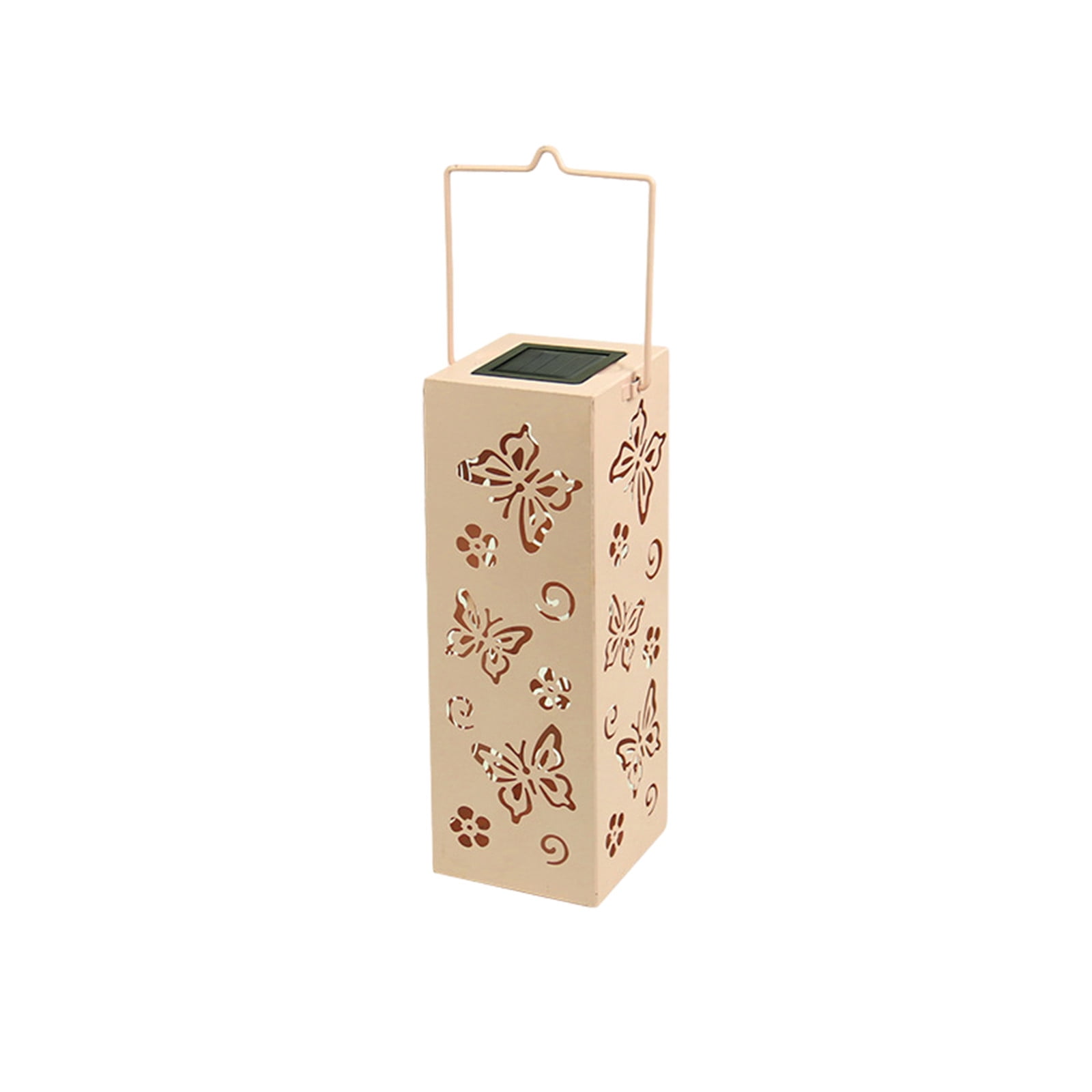 Momihoom Solar-Powered Decorative Lantern with Butterfly Cutout Design ...