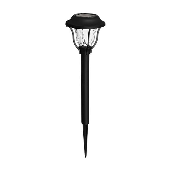 Momihoom Solar Powered LED Garden Stake Light, Decorative Outdoor Pathway Light with Decorative Glass Shade for Yard, Patio, and Landscape Lighting