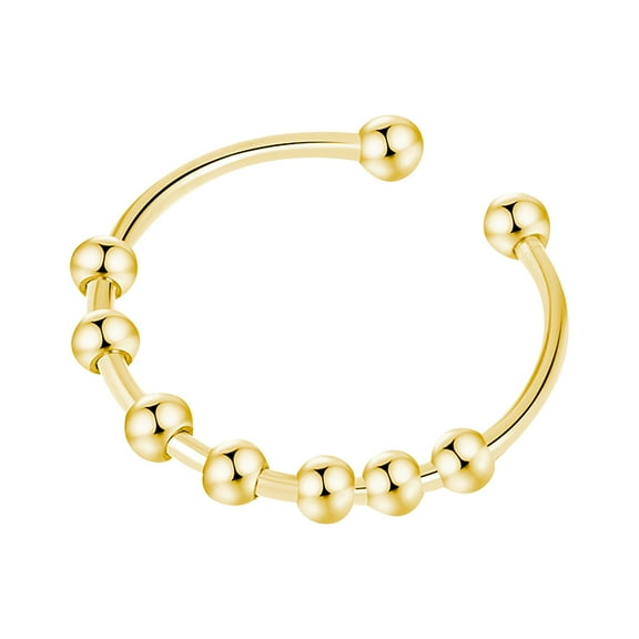 Momihoom Spinner Fidget Ring, Helps Stress Anxiety, Single Coil Spiral Ring, Open Single Band Ring, Slides Over Arthritic Knuckles, Jewelry Inspirations