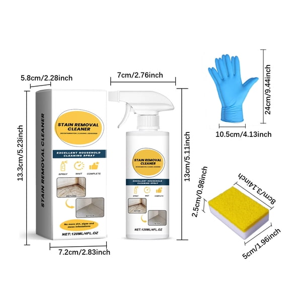 Momihoom Stain Removal and Mold Cleaner Spray, 120ml Multi-Surface Cleaner for Tile, Grout, and Glass