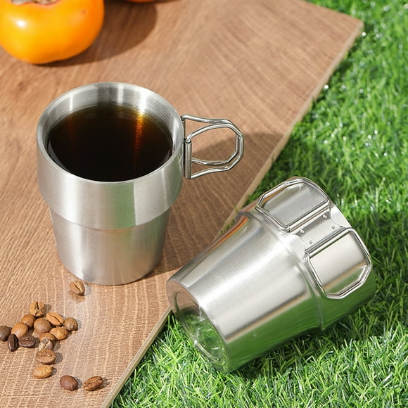 Momihoom Stainless Steel Camping Mug - Lightweight & Durable Backpacking Cup - BPA-Free Camping Cups Metal for Outdoor Adventures